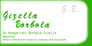 gizella borbola business card